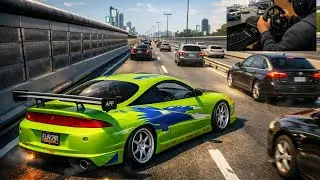 El Mitsubishi Eclipse de Fast & Furious en tr&aacute;fico real&hellip; esto se ve demasiado real