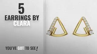 Top 10 Clara Earrings [2018]: Clara Silvo 18K Gold Plated Agata Sterling Silver Earring With