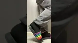 Socks & Slides: Target Pride Slides & Black LowCut Socks