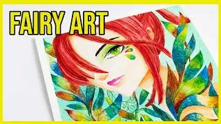 Step-by-Step Watercolor Tutorial: Leaf Fairy 🧚🎨 #arttutorial  #FairyPainting #watercolor