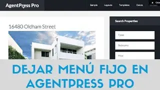 Dejar men&uacute; fijo en Agentpress pro