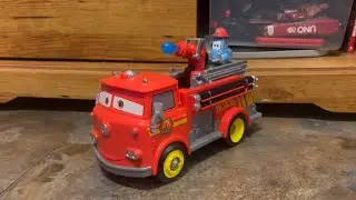 Pixar cars race ￼rescue red and Guido firetruck 