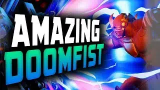 Kafeee Doomfist Gameplay - 4100 SR! 55 ELIMS! [ OVERWATCH SEASON 12 TOP 500 ]