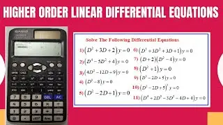 Solution of f(D)y=0/ Finding Complementary function by  using Casio fx=991Ex Calculator