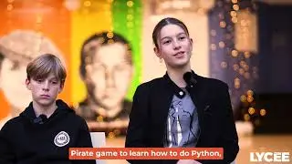 Teacher Nicolas LEGATELOIS and Gr6 + 8 students, Oscar and L&eacute;a discuss Computer Science at the Lyc&eacute;e