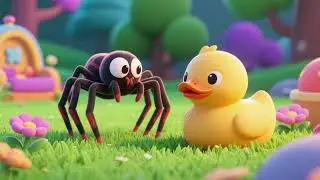 Spider and the Little Duck | Sweet Animal Nursery Rhyme for Kids | Baby Songs