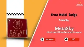 Brass metal badge