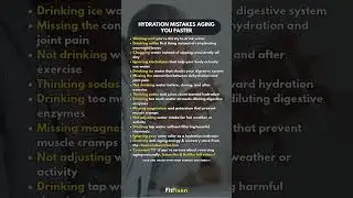 👆 13 Hydration Mistakes Aging You 10 Years Faster (Fix This Today!) #FitFixen #Shorts