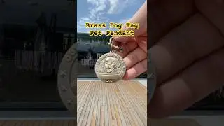 Custom Brass Dog Tag, Pet's Unique ID with a Pendant Twist! #dogtags #YAZS #yazsmetals