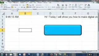 VBA Code To Make Digital Clock in Excel | How to make digital clock in excel VBA code