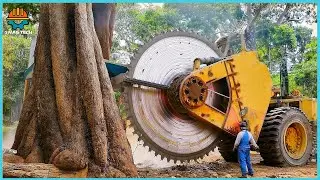 266 Fastest Big Chainsaw Cutting Tree Machines Skills | Tree Felling Climbing With Chainsaw