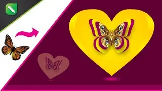 How to Make 3D Butterfly Vector Paper Cutting Effect CorelDraw tutorial Ayan Graphics
