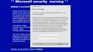Fake Microsoft pop up scammer number shutdown