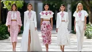 Carolina Herrera SS 2026 Runway | Dusty Rose, Cloud White & Quiet Luxury Colors