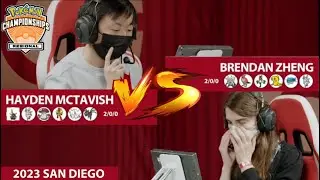 Pokémon VGC Swiss R3 Brendan Zheng vs Hayden Mctavish VG Day 1 2023 San Diego Regional Championship