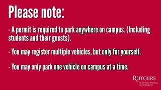 Rutgers University Parking Orientation