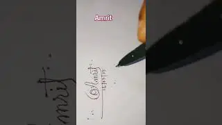 Amrit #calligrphylearning #signature