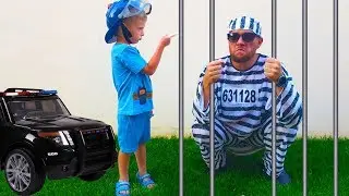 Max Pretend Play Police Office and teaches not to break the rules