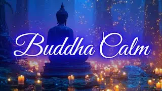 Buddha Meditation in Darkness | Candles, Water, Calming Music | 1 Hour | Deep Relaxation | Sleep