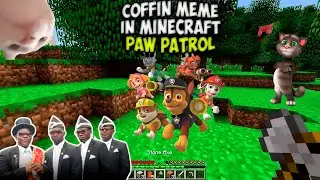 PAW PATROL ATTACKS IN MINECRAFT! We save ourselves from the dogs. Coffin meme.