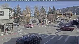 SeeJH.ai: Full Day Timelapse at Jackson Hole Broadway Town Square - November 9, 2025