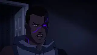 Young Justice - Halo frees cyborg from fatherbox