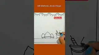 Holi festival Drawing / Holi drawing #shorts #holi #holidrawing #drawing  #ytshorts #viralvideo