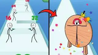 🕹 Stickman Roll WEEGOON - Android Gameplay Walkthrough - All Levels 12-17 - Funny Stickman
