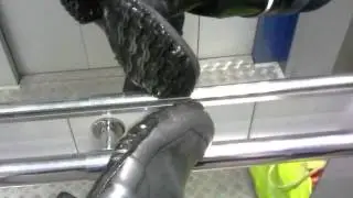 My NOKIAN Kontio classis rubber boots before & after wet walking..