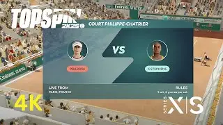 Top Spin 2K25 Gameplay | Paula Badosa vs Sloane Stephens (4K)