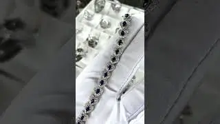 Золотой браслет с сапфирами 4.15ct и бриллиантами 0.60ct 💎