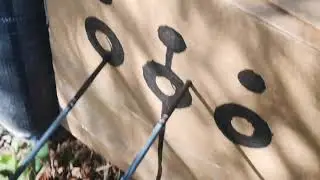 Testing my new Blackout 4 sided layered foam archery target