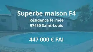 A vendre - Superbe maison F4 avec piscine - 97450 Saint-Louis - 447000&euro; FAI