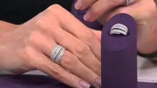 Micro-Pave' Multi-Row Diamond Ring, 14K, 3/4 cttw by Affinity with Jennifer Coffey