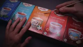 YOGI TEA SORTIEREN ☕️ Crinkling, Tracing, Tapping, Counting ☕️ ASMR German/ Deutsch