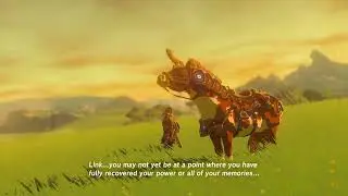 Zelda BOTW: Link & sheikah Horse on Hyrule Horizon