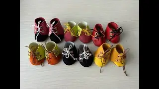 Handmade doll shoes, Mini leather shoes, Gift for dolls