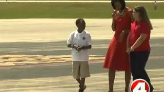 First Lady meets with Naples elementary school students