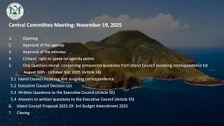Island Council Meeting & Central Committee - November 19 2025
