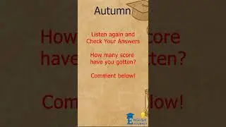 Listening Fill in the Blank | English Listening Practice &ndash; Autumn | Listen a Minute