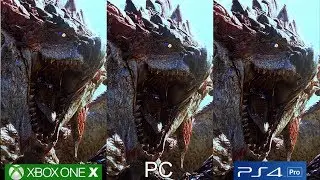 [4K/60FPS] Monster Hunter World: PS4 PRO vs PC vs Xbox One X Graphics Comparison, PC Tech Analysis