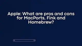 Apple: Каковы плюсы и минусы MacPorts, Fink и Homebrew?
