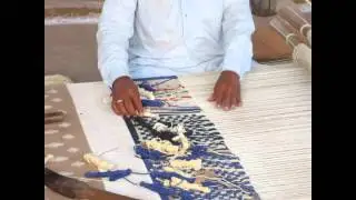 Roopraj Durry Udyog traditional floor covering weaving. Salawas, Jodhpur, Rajasthan,india