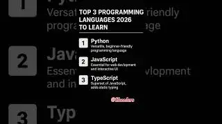 Top 3 Programming Languages to Learn in 2026! 😱 #shorts #trendingshorts #coding #ai