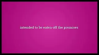Takeout Meaning