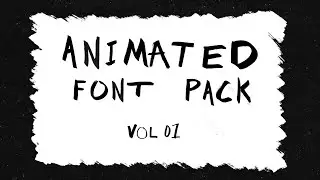 Hand Drawn Animated Font Pack