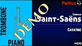 Camille Saint Saens: Cavatine for trombone - piano accompaniment 442Hz