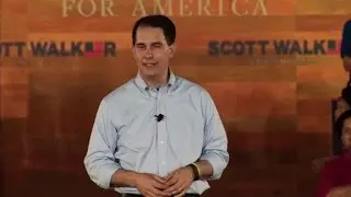 How did Scott Walker memorize his annoucement speech?