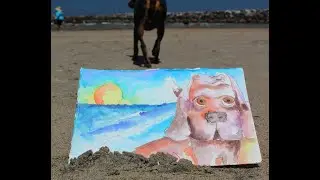 Dog Beach Art Lesson Reaction Video!