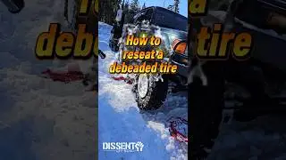 Reseating a tire bead with fire - #80series #toyota #offroad #tires #landcruiser #fire  #overland